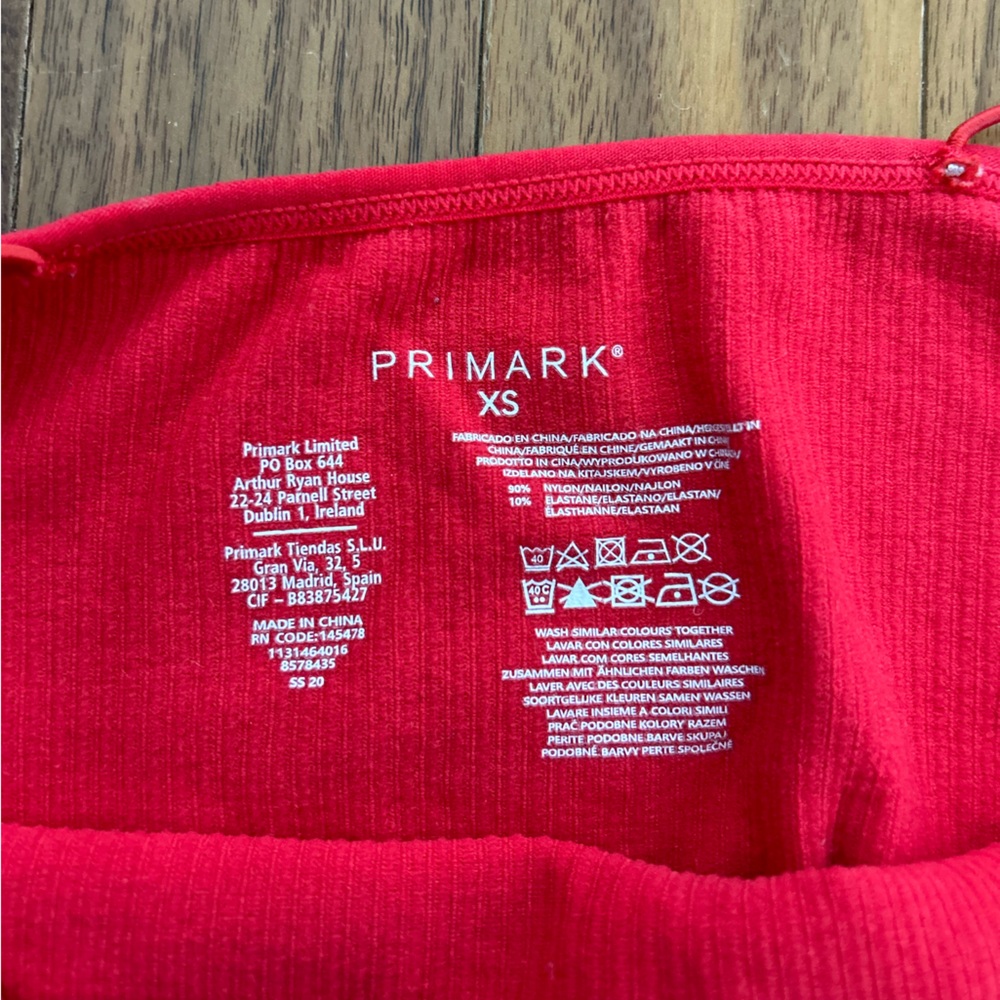Red Ribbed Women's Top - Picture 2 of 2